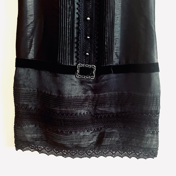 Anna Sui For Target Peter Pan Collar Black Shift Dress - Picture 6 of 12